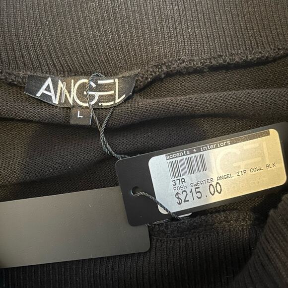 NWT Angel Brand Black Sweater with Zippers Size Large - Picture 3 of 7